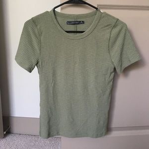 A&F Slim Ribbed Crew Tee